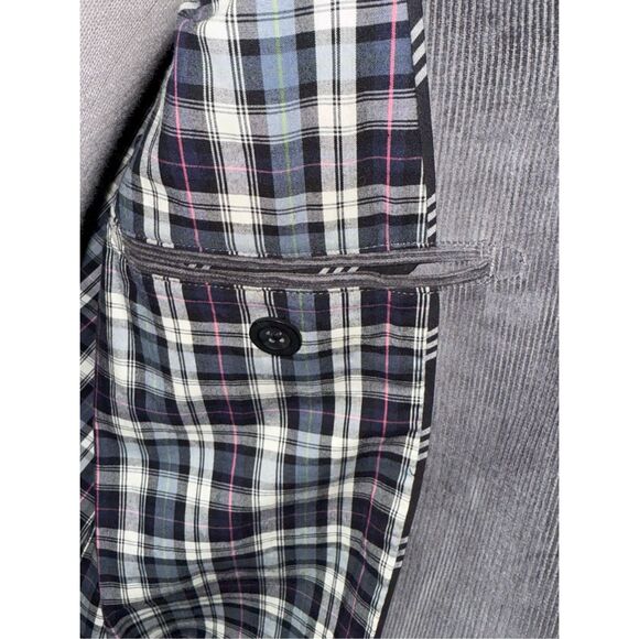 Old Navy Corduroy Blazer 2-Button Gray Sz. XL Plaid Lining - Picture 9 of 12